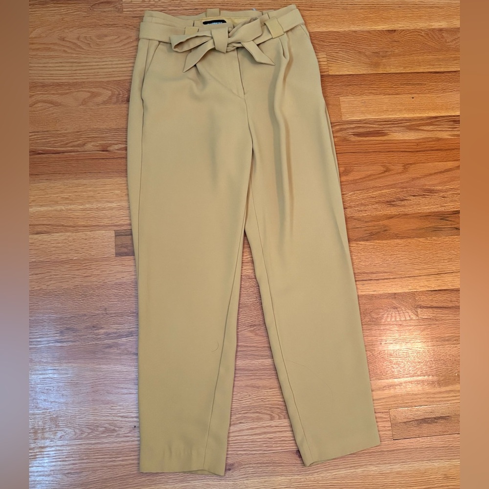 Express Women's Straight Leg Business Pants - Mustard Color